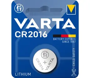 Varta Knoflíková baterie CR2016 / 3.0V / 87 mAh / lithium / 1 ks / v blistru 