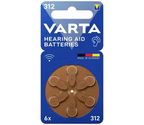 Varta knoflíkové baterie do naslouchátek 6 ks / 1.4V / velikost 312