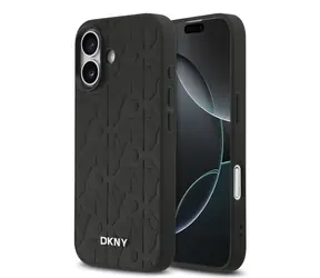 DKNY PU Leather Grid Pattern Magsafe Zadní Kryt pro iPhone 17 Black