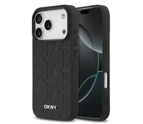 DKNY PU Leather Grid Pattern Magsafe Zadní Kryt pro iPhone 17 Pro Black