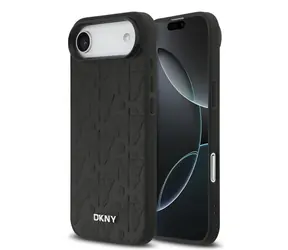 DKNY PU Leather Grid Pattern Magsafe Zadní Kryt pro iPhone Air Black