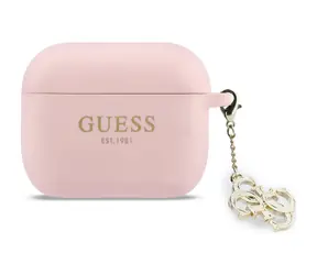 Guess 4G Charm Silikonové Pouzdro pro AirPods Pro 3 Pink