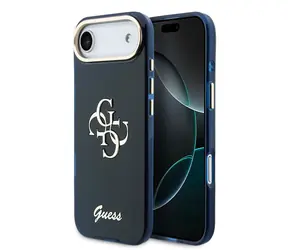 Guess IML 4G Script Metal Logo Zadní Kryt pro iPhone Air Blue