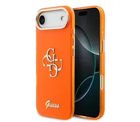 Guess IML 4G Script Metal Logo Zadní Kryt pro iPhone Air Orange