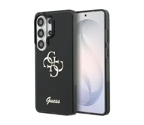 Guess IML 4G Script Metal Logo Zadní Kryt pro Samsung Galaxy 26 Ultra Black