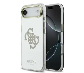 Guess PC/TPU Mirror 4G Glitter Logo MagSafe Zadní Kryt pro iPhone Air Gold
