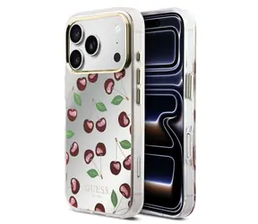 Guess PC/TPU Mirror Glitter Cherry MagSafe Zadní Kryt pro iPhone 17 Pro