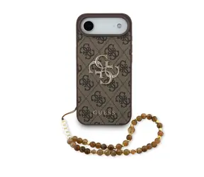 Guess PU 4G Metal Logo Strap Zadní Kryt pro iPhone Air Brown