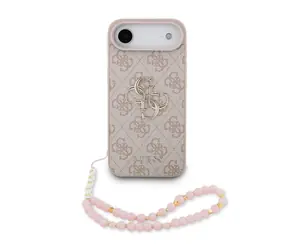 Guess PU 4G Metal Logo Strap Zadní Kryt pro iPhone Air Pink
