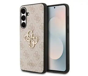 Guess PU 4G Metal Logo Zadní Kryt pro Samsung Galaxy S25 FE Pink