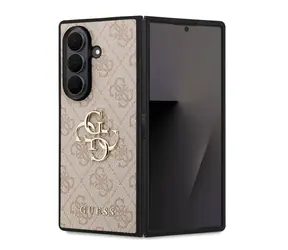 Guess PU 4G Metal Logo Zadní Kryt pro Samsung Galaxy Z Fold 7 Pink