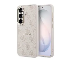 Guess PU Leather 4G Gold Frame Magnetic Zadní Kryt pro Samsung Galaxy S26+ Pink