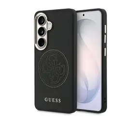 Guess PU Perforated 4G Logo Magnetic Zadní Kryt pro Samsung Galaxy S26 Black