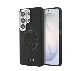Guess PU Perforated 4G Logo Magnetic Zadní Kryt pro Samsung Galaxy S26 Ultra Black