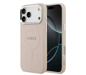 Guess PU Saffiano MagSafe Zadní Kryt pro iPhone 17 Pro Pink
