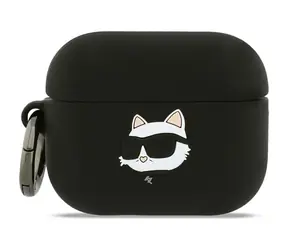 Karl Lagerfeld 3D Logo NFT Choupette Head Silikonové Pouzdro pro AirPods Pro 3 Black