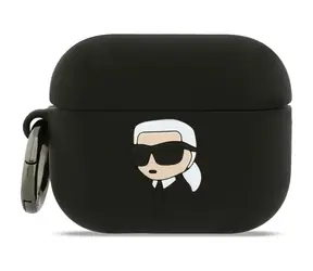 Karl Lagerfeld 3D Logo NFT Karl Head Silikonové Pouzdro pro AirPods Pro 3 Black