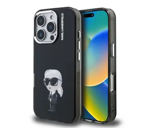 Karl Lagerfeld IML Aquarelle Karl Zadní Kryt pro iPhone 16 Pro Black