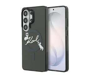 Karl Lagerfeld IML Choupette Karl Script Logo Magnetic Zadní Kryt pro Samsung Galaxy S26 Ultra Black