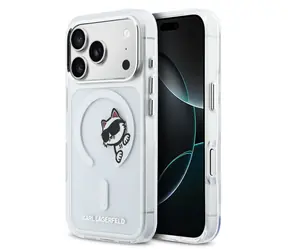 Karl Lagerfeld IML Choupette Peekaboo MagSafe Zadní Kryt pro iPhone 17 Pro Transparent