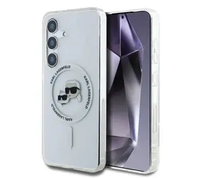 Karl Lagerfeld IML K&CH Heads MagSafe Zadní Kryt pro Samsung Galaxy S25 Transparent