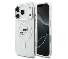 Karl Lagerfeld IML K&CH Heads Metal Frame MagSafe Zadní Kryt pro iPhone 17 Pro Transparent