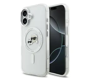 Karl Lagerfeld IML K&CH Heads Metal Frame MagSafe Zadní Kryt pro iPhone 17 Transparent