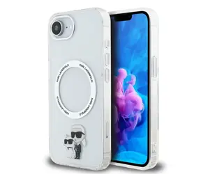 Karl Lagerfeld IML Karl and Choupette MagSafe Zadní Kryt pro iPhone 16e/17e Transparent