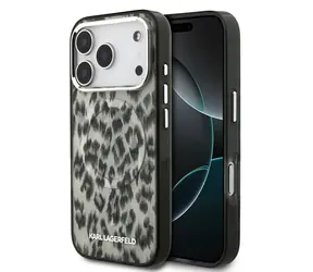 Karl Lagerfeld IML Leopard MagSafe Zadní Kryt pro iPhone 17 Pro Brown