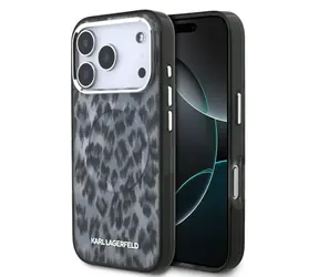 Karl Lagerfeld IML Leopard MagSafe Zadní Kryt pro iPhone 17 Pro Grey