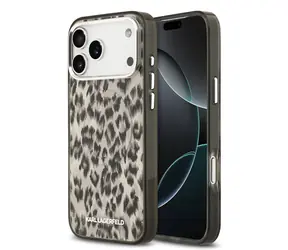 Karl Lagerfeld IML Leopard MagSafe Zadní Kryt pro iPhone 17 Pro Max Brown