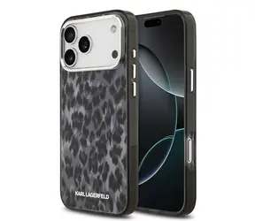 Karl Lagerfeld IML Leopard MagSafe Zadní Kryt pro iPhone 17 Pro Max Grey