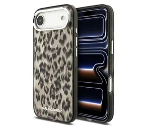 Karl Lagerfeld IML Leopard MagSafe Zadní Kryt pro iPhone Air Brown