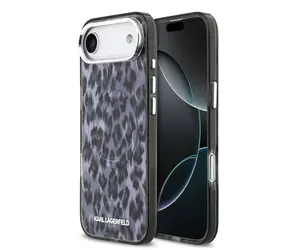 Karl Lagerfeld IML Leopard MagSafe Zadní Kryt pro iPhone Air Grey