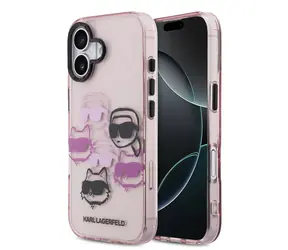 Karl Lagerfeld IML Multi K&CH Heads Zadní Kryt pro iPhone 17 Pink