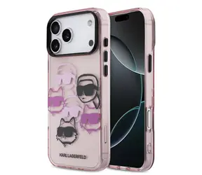 Karl Lagerfeld IML Multi K&CH Heads Zadní Kryt pro iPhone 17 Pro Max Pink