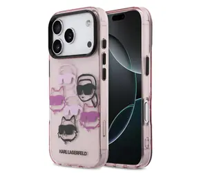 Karl Lagerfeld IML Multi K&CH Heads Zadní Kryt pro iPhone 17 Pro Pink