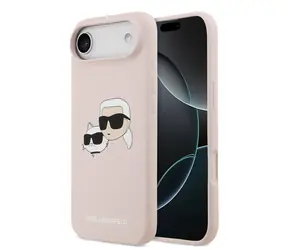 Karl Lagerfeld Liquid Silicone Double Heads MagSafe Zadní Kryt pro iPhone Air Pink