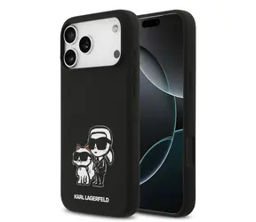 Karl Lagerfeld Liquid Silicone K&CH Sketch MagSafe Zadní Kryt pro iPhone 17 Pro Max Black