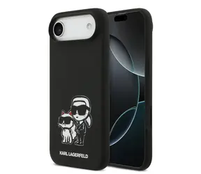 Karl Lagerfeld Liquid Silicone K&CH Sketch MagSafe Zadní Kryt pro iPhone Air Black