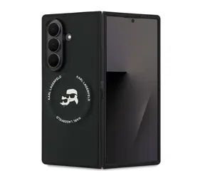 Karl Lagerfeld PU Karl and Choupette Heads Magnetic Zadní Kryt pro Samsung Galaxy Z Fold 7 Black