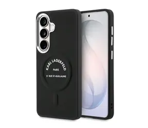 Karl Lagerfeld PU RSG Logo Magnetic Zadní Kryt pro Samsung Galaxy S26 Black