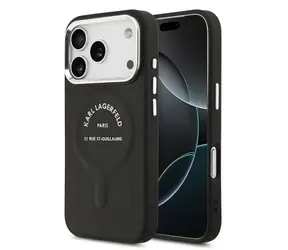 Karl Lagerfeld PU RSG Logo MagSafe Zadní Kryt pro iPhone 17 Pro Max Black