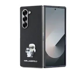 Karl Lagerfeld PU Saffiano Karl and Choupette Zadní Kryt pro Samsung Galaxy Z Fold 6 Black