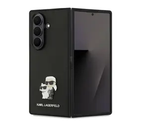 Karl Lagerfeld PU Saffiano Karl and Choupette Zadní Kryt pro Samsung Galaxy Z Fold 7 Black