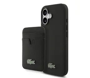 Lacoste Iconic Petit Pique MagSafe Zadní Kryt + Peněženka pro iPhone 17 Black