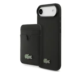 Lacoste Iconic Petit Pique MagSafe Zadní Kryt + Peněženka pro iPhone Air Black