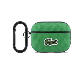 Lacoste Petit Pique Croc Logo Patch Pouzdro pro AirPods Pro 3 Green