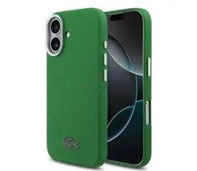 Lacoste PVC Iconic Petit Pique Metal Logo MagSafe Zadní Kryt pro iPhone 17 Green