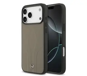 Mercedes Leather The Move MagSafe Zadní Kryt pro iPhone 17 Pro Max Taupe